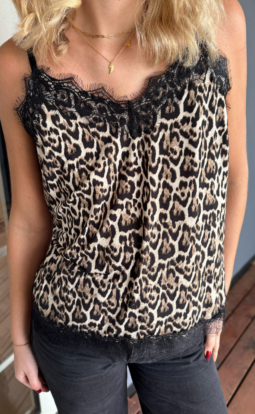 Freequent Top - Bicco - Rainy Day w. Silver Mink Levere