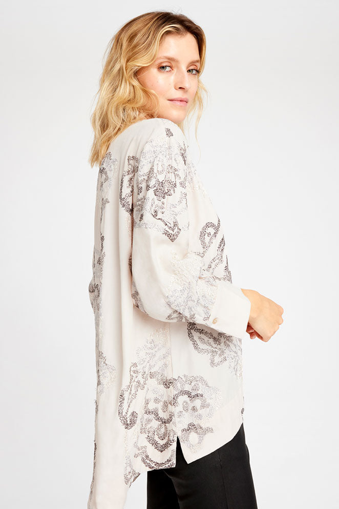 Gustav Silja Embroidery shirt 55605 Skjorte - Ivory
