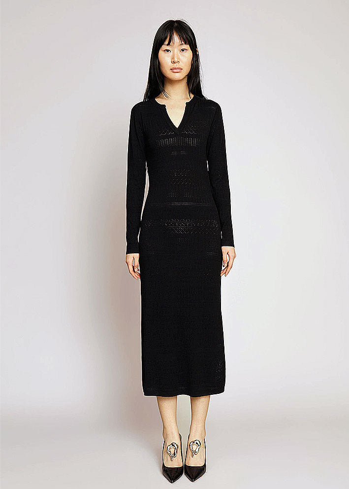 Munthe Eallen Strik Kjole - Black Online salg
