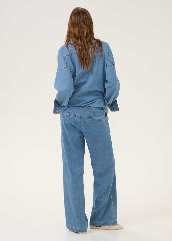 My Essential Wardrobe The Lara Pant - Medium Blue