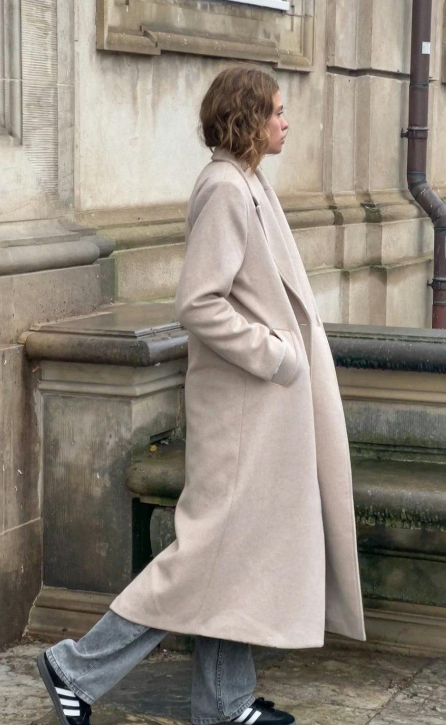 Neo Noir Frakke - Williams - Beige Melange