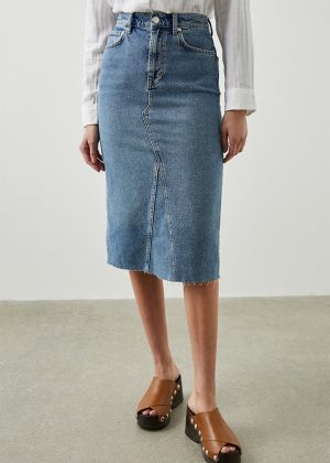 Rails The Highland Denim Nederdel - Vintage Sapphire Online Hot Salg