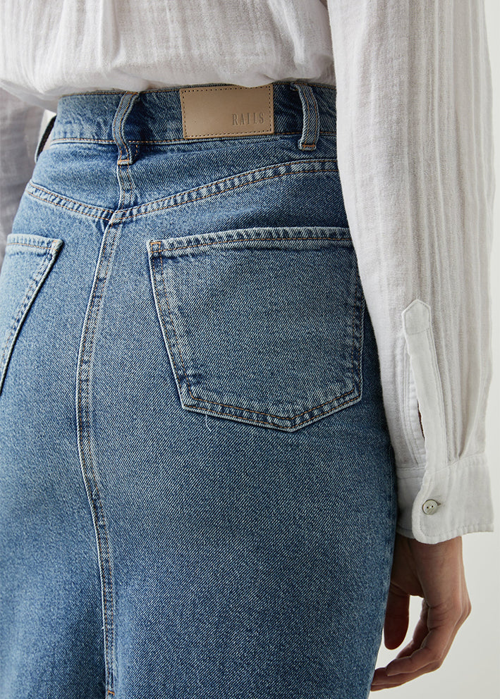 Rails The Highland Denim Nederdel - Vintage Sapphire Online Hot Salg
