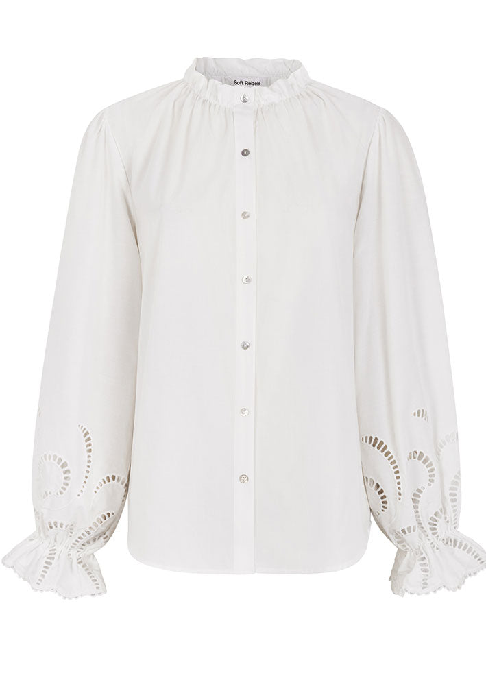 Soft Rebels Demi Skjorte SR225-901 Snow White Hot på udsalg