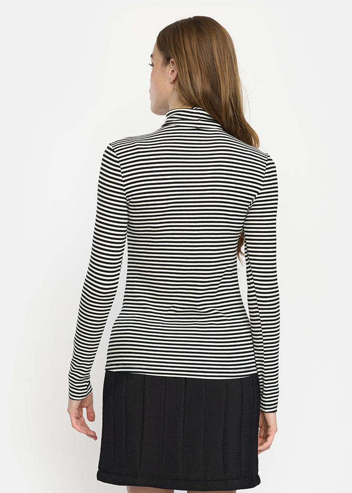 Soft Rebels Fenja Stripe Rollneck SR424-302 Black