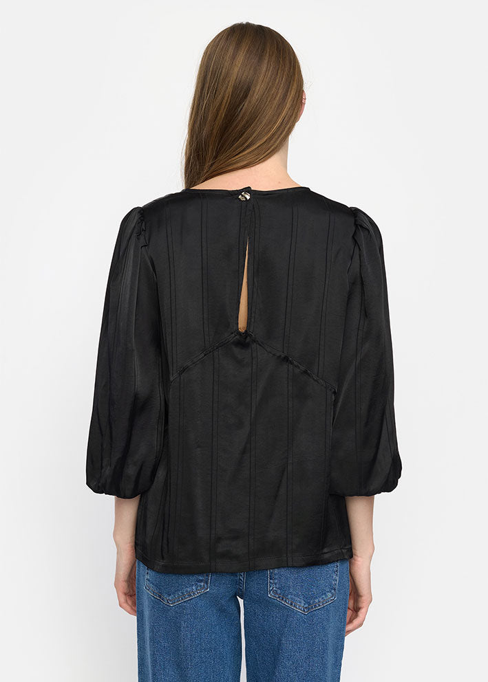Soft Rebels Madelyn Bluse SR624-708 Striped Jacquard Black