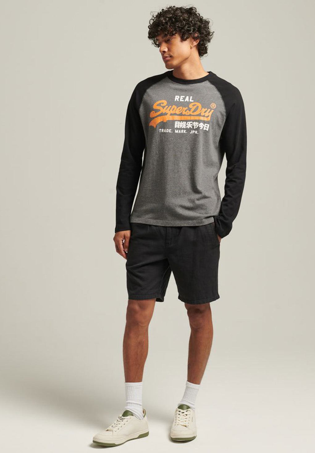 Superdry Organic Cotton Vintage Logo Raglan L/S T-shirt Online salg