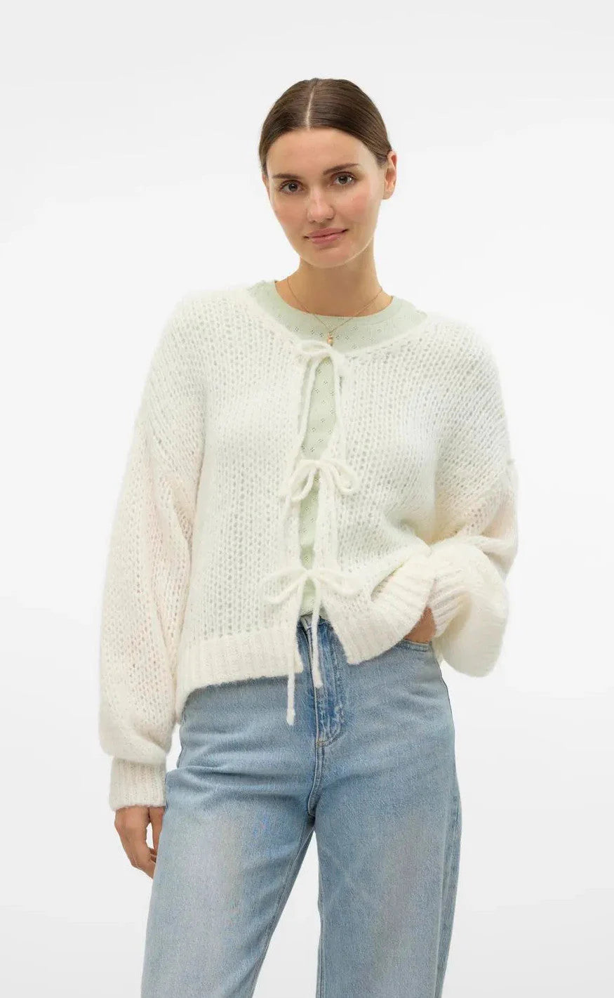 Vero Moda Cardigan - Aloa - Snow White Hot på udsalg