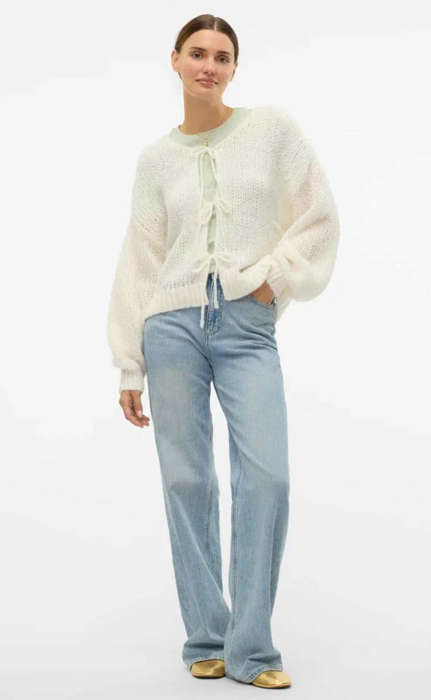 Vero Moda Cardigan - Aloa - Snow White Hot på udsalg