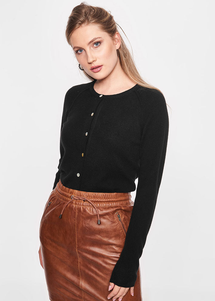 BTF CPH Cashmere Cardigan 50067 Black Levere