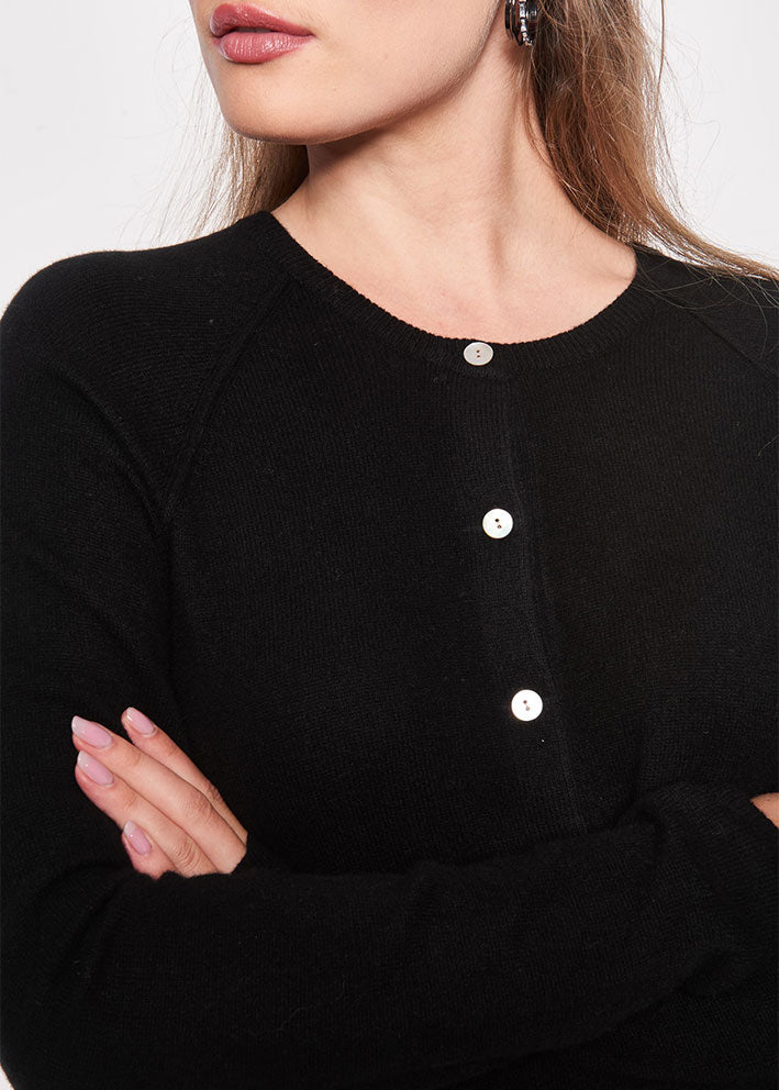 BTF CPH Cashmere Cardigan 50067 Black Levere