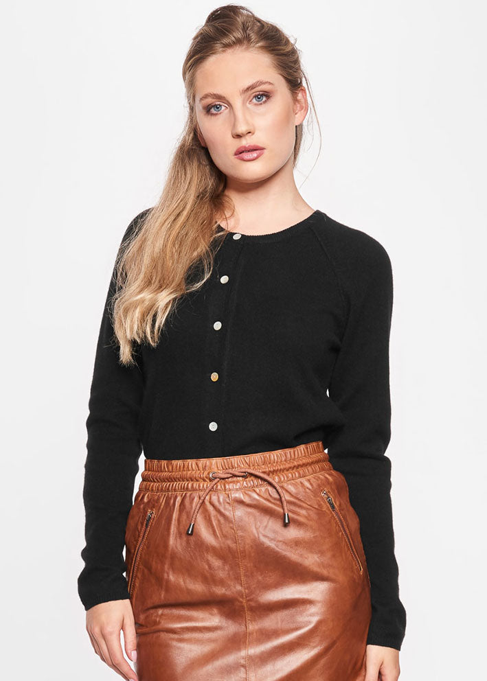 BTF CPH Cashmere Cardigan 50067 Black Levere