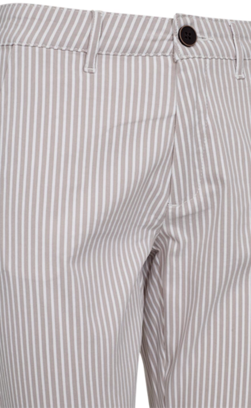 Freequent Bukser - Rex - Simply Taupe w. Star Off-white