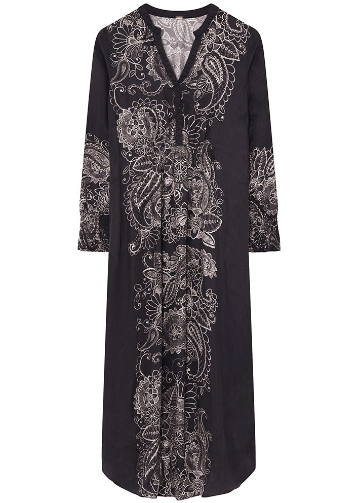 Gustav Hali long dress 55505 Kjole - Black/Sand