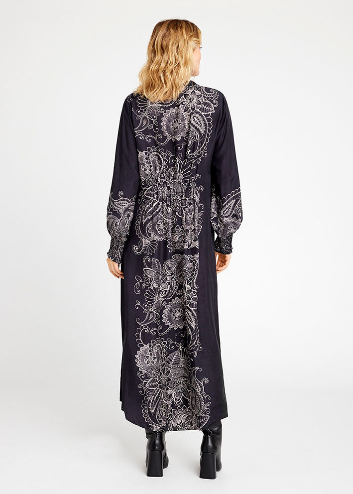 Gustav Hali long dress 55505 Kjole - Black/Sand