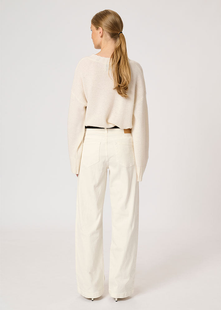 My Essential Wardrobe The Louis High Wide Jeans - Champagne