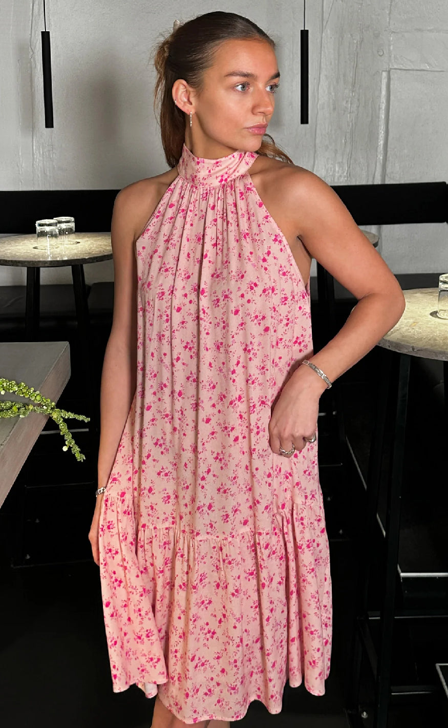 Noella Kjole - London Short - Cheryl Pink Print