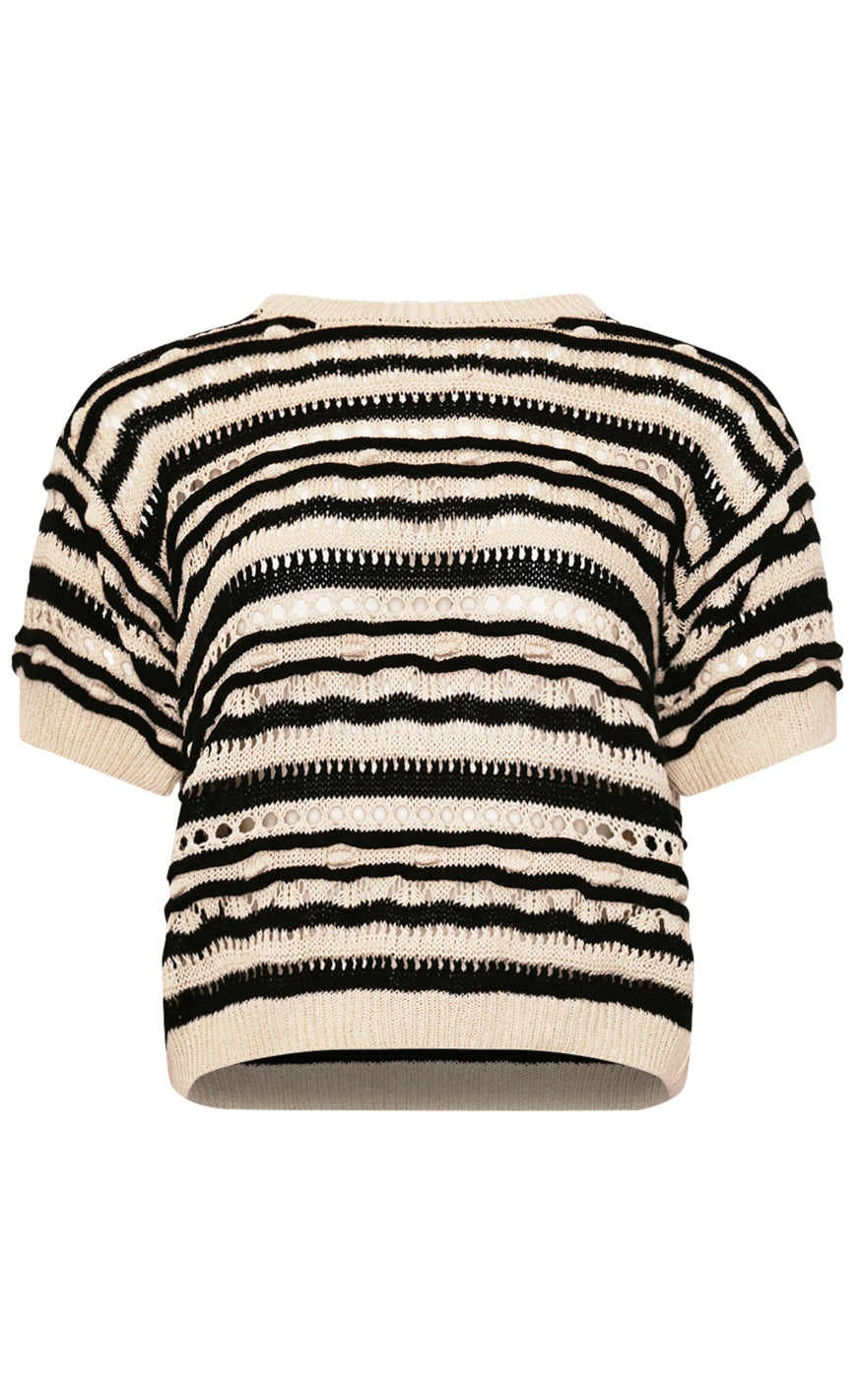 Noella Strik - Kirstine - Black Beige Stripe