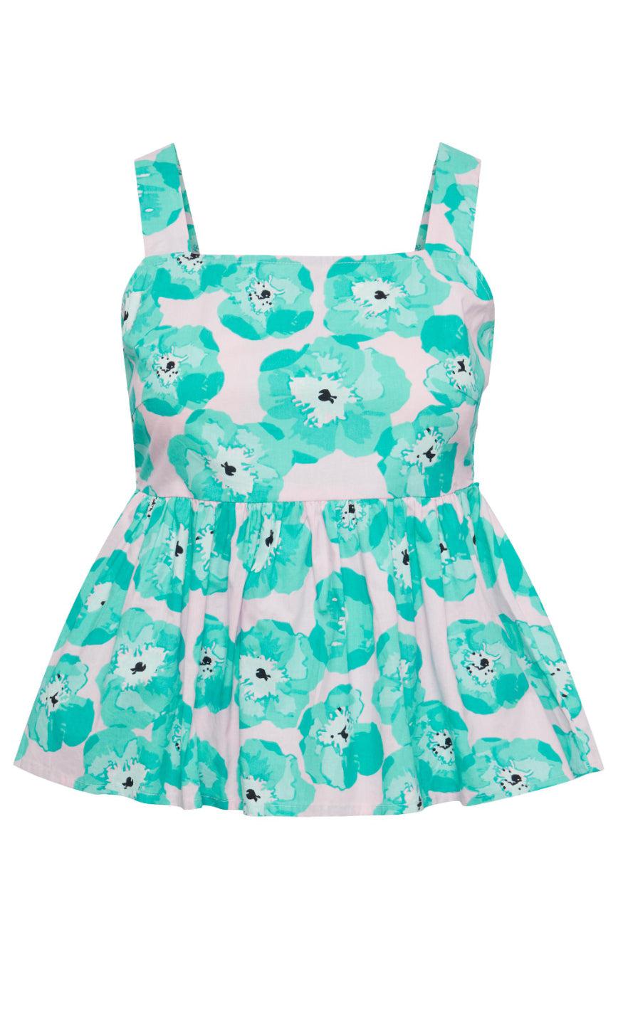 Pieces Top - Khalia - Electric Green