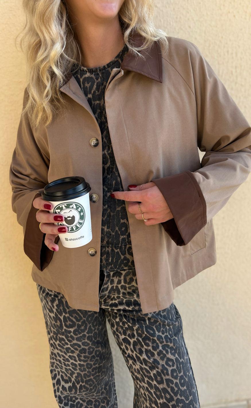 Say INA Copenhagen Trenchcoat / Jakke - Caroline Contrast - Camel / Brown