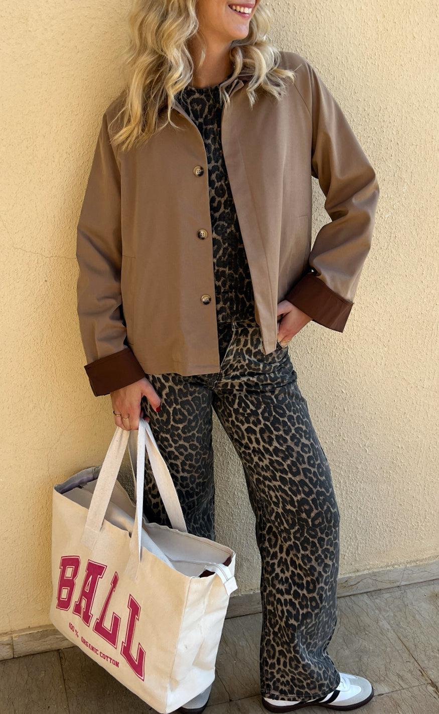 Say INA Copenhagen Trenchcoat / Jakke - Caroline Contrast - Camel / Brown