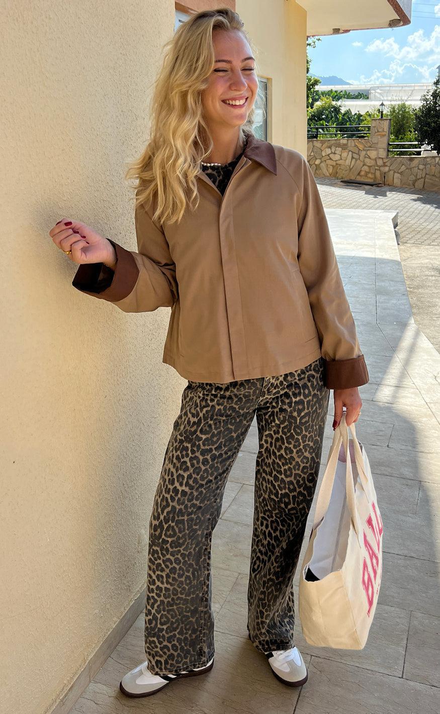Say INA Copenhagen Trenchcoat / Jakke - Caroline Contrast - Camel / Brown