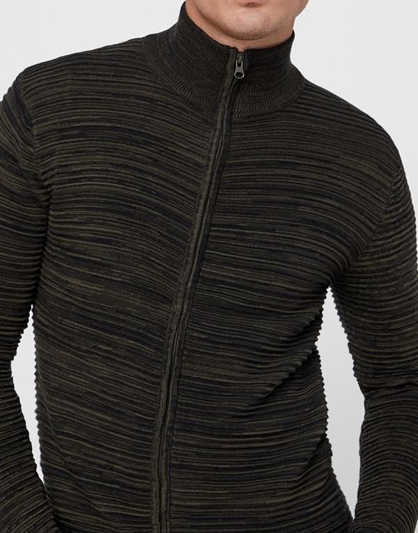 !Solid Struan Zip Knit