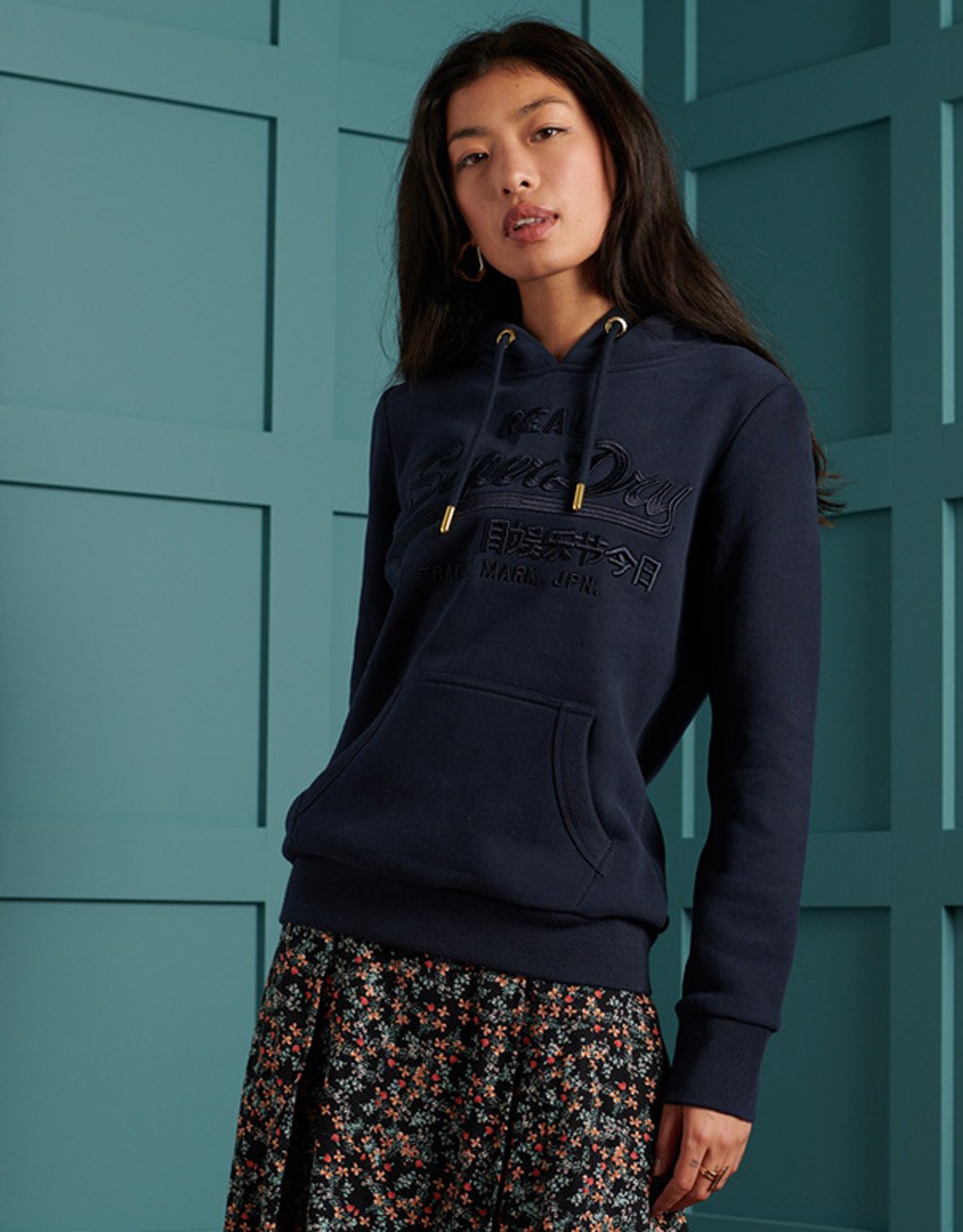 Superdry Lady Vintage Logo Tonal Embroidered Hoodie