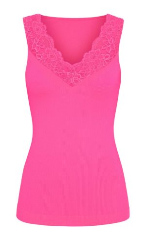 Tim & Simonsen Top - Belen V-Lace - Bubble Flour (vendbar)