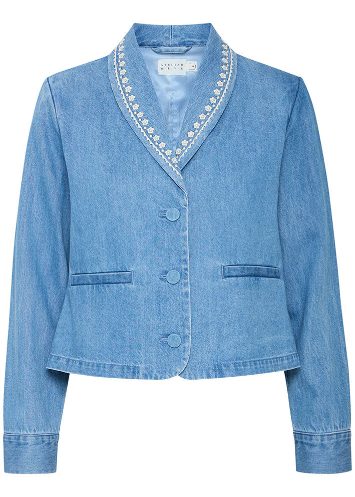 Atelier Rêve Tawny Denim Jakke - Light Blue Denim