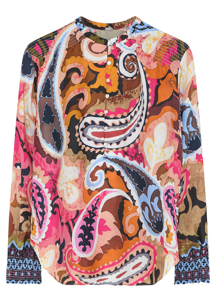 Gustav Sikka shirt with smock 52617 Skjorte - Oriental Paisley