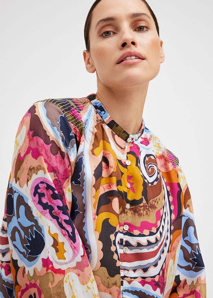 Gustav Sikka shirt with smock 52617 Skjorte - Oriental Paisley
