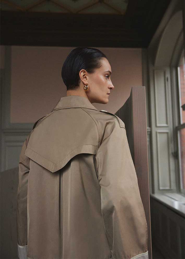 Gustav Thereza Trench Coat 56302 Gravel