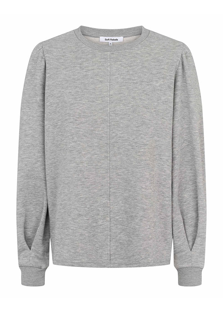 Soft Rebels Rowen Sweatshirt SR225-303 Light Grey Melange