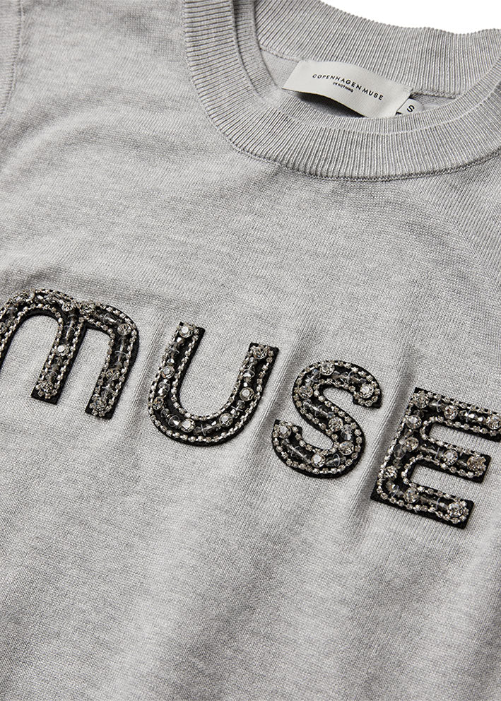 Copenhagen Muse Veran Strikket Vest - Light Grey Melange