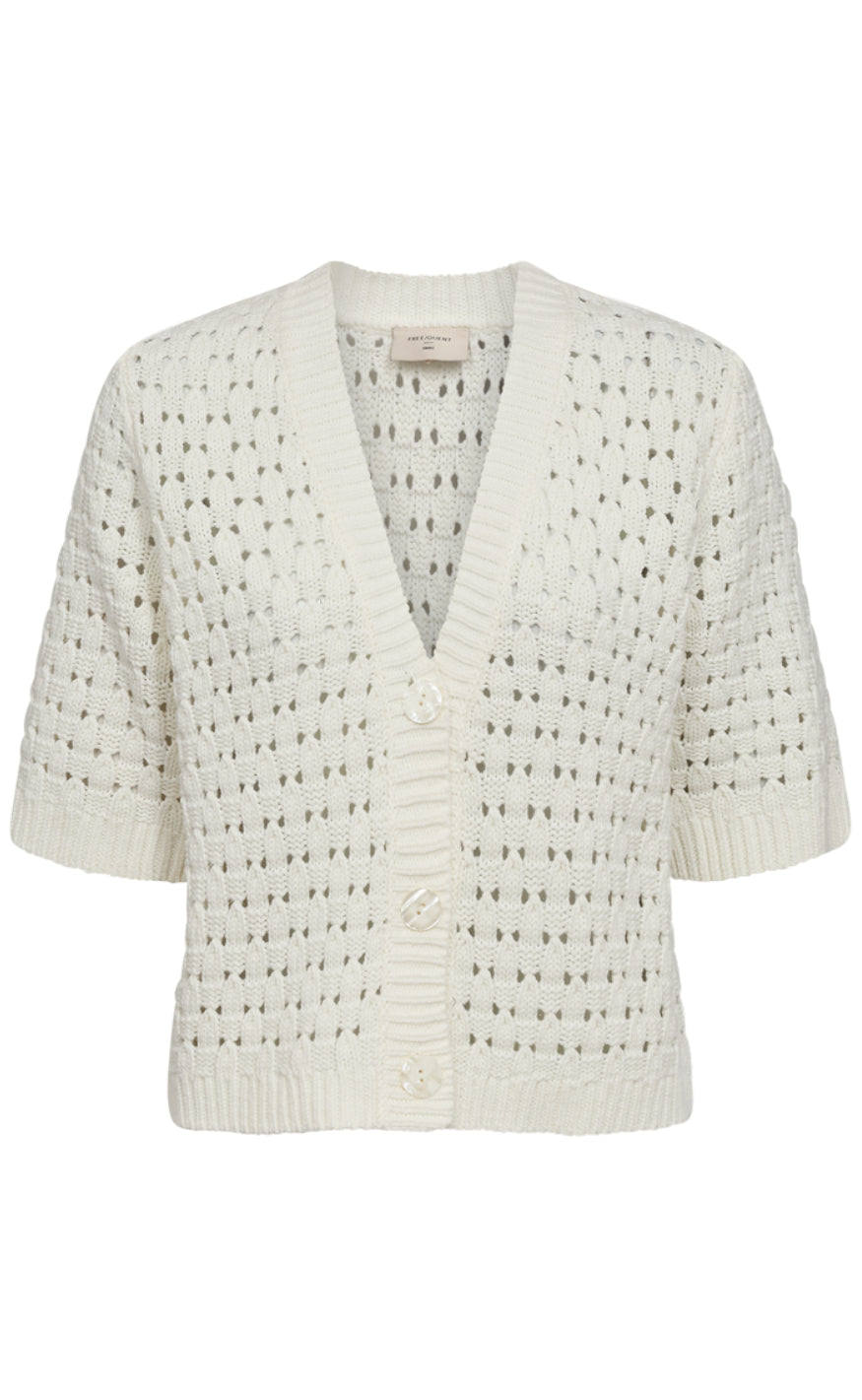 Freequent Cardigan - Flotta - Star Off-White