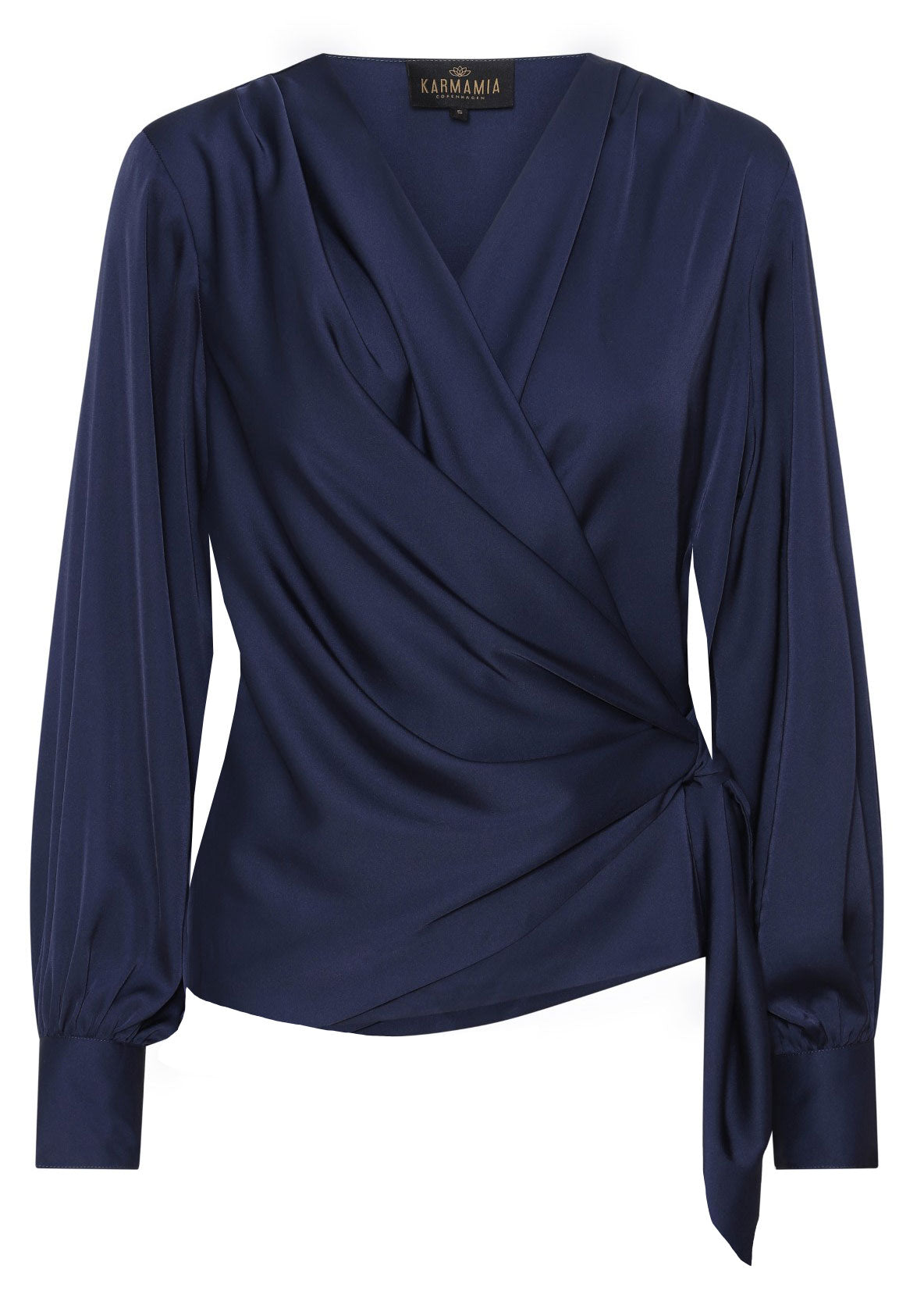 Karmamia Ines Blouse - Slå-om-bluse - Navy