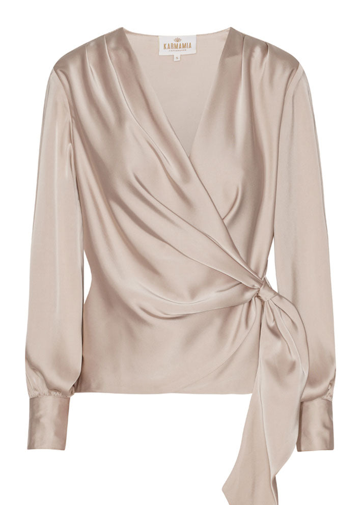 Karmamia Ines Blouse - Slå-om-bluse - Semi Rich Shell
