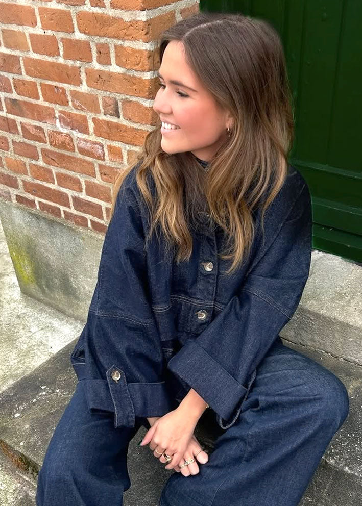 La Rouge Louise Jakke - Dark Denim Udsalg