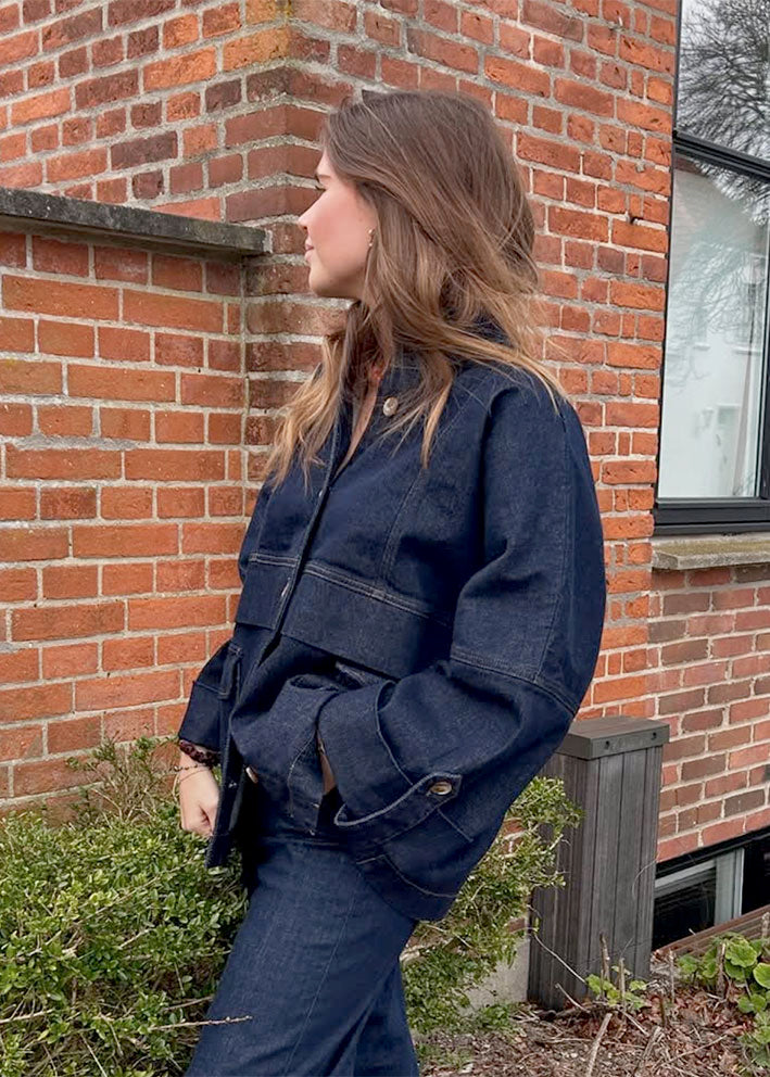 La Rouge Louise Jakke - Dark Denim Udsalg