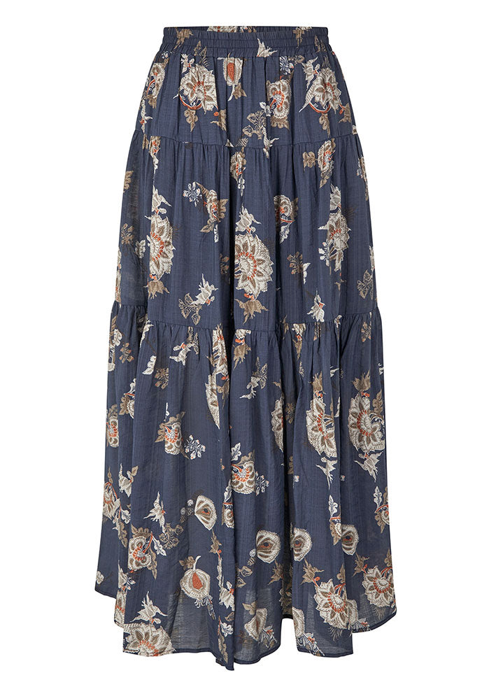 Lollys Laundry Sunset Maxi Nederdel - Dark Blue