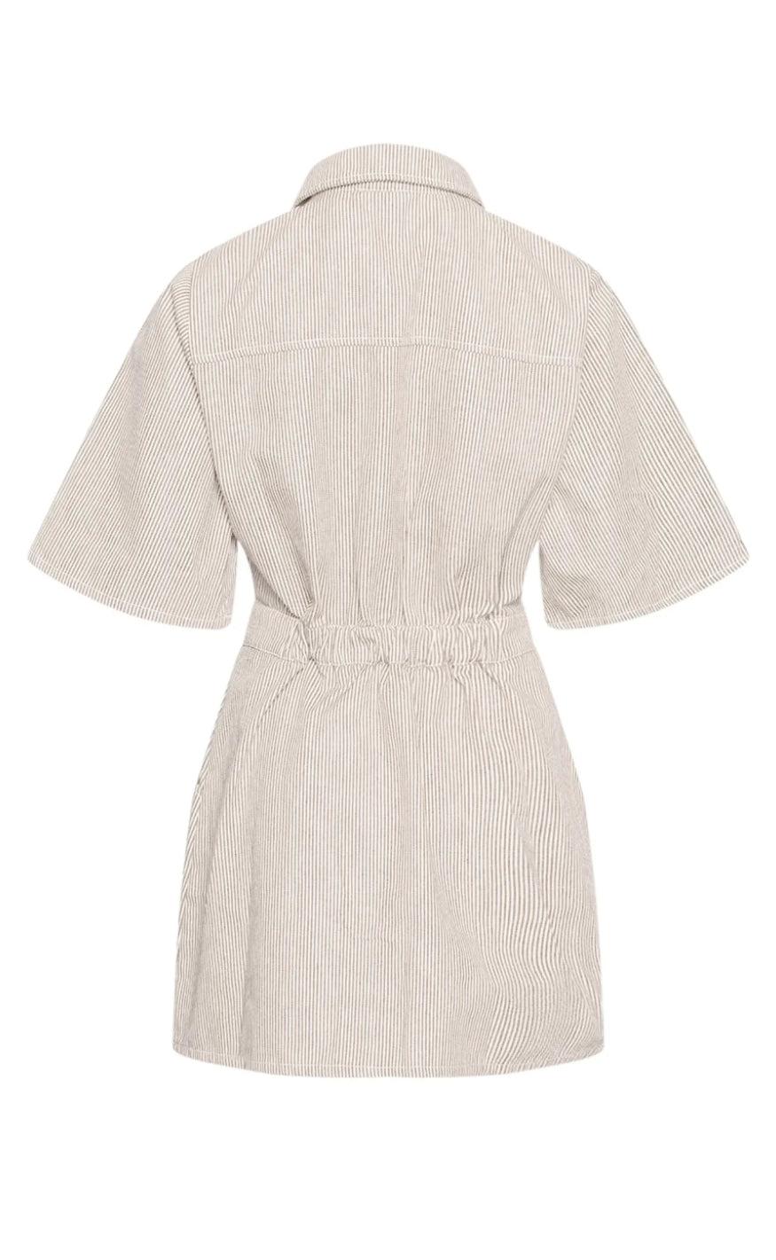 Noella Kjole - Benita - Beige/White Online Hot Salg