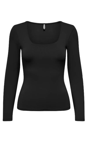 ONLY Bluse - Ea Deep 2 Ways - Black