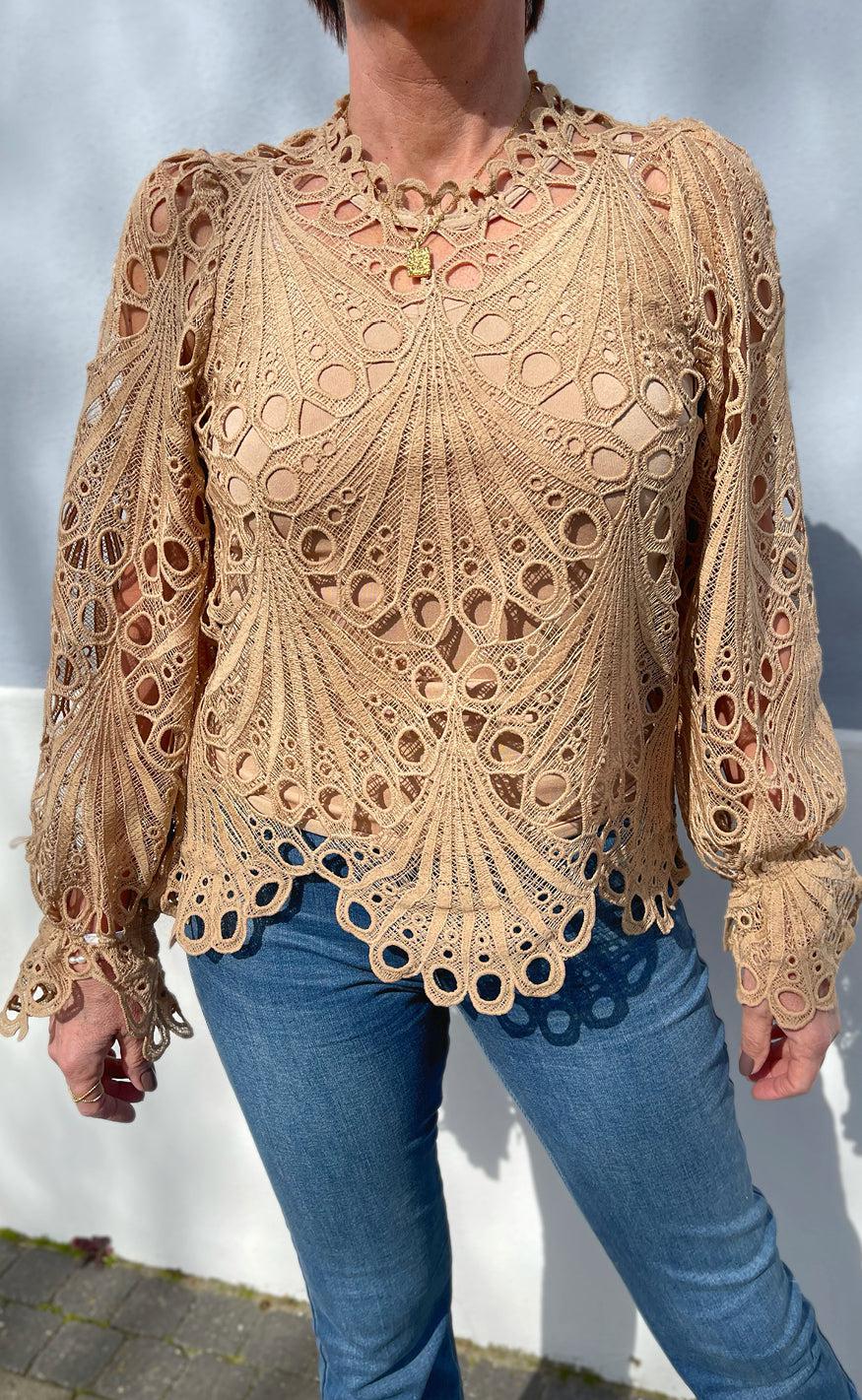 Say INA Copenhagen Bluse - Tanna - Camel