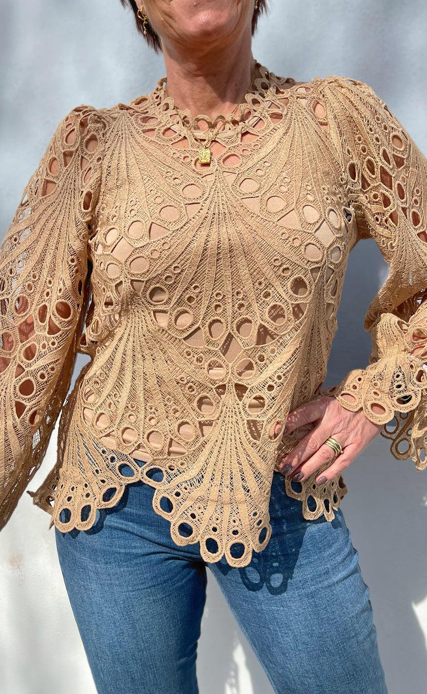 Say INA Copenhagen Bluse - Tanna - Camel