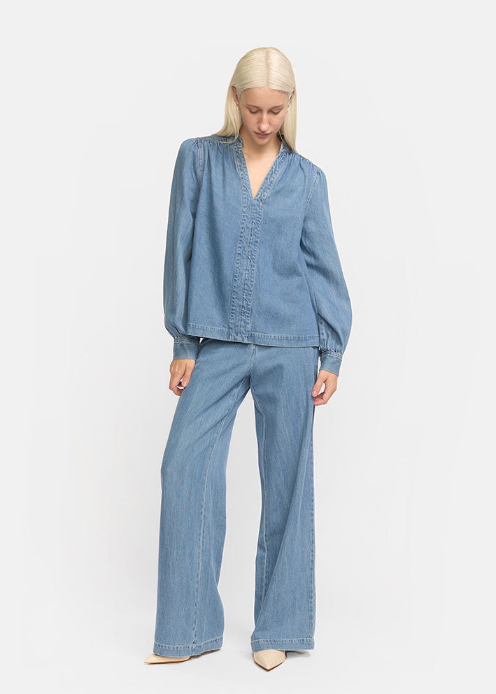 Soft Rebels Christy Bluse SR225-806 Greyish Light Blue