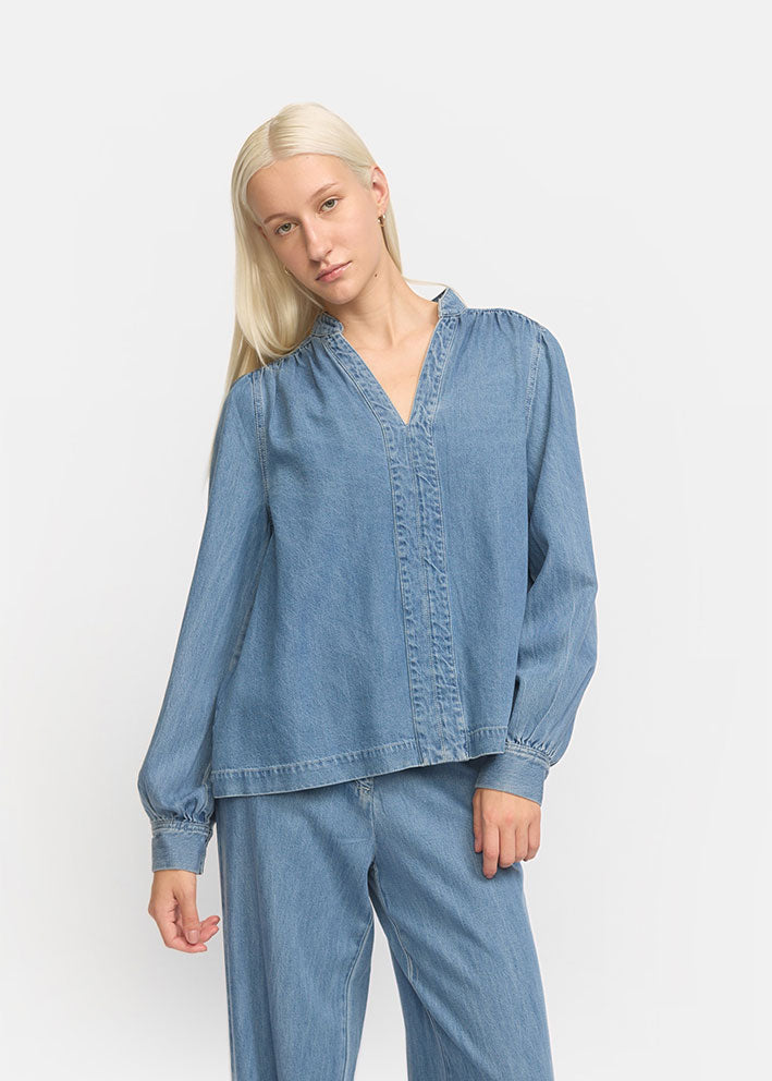 Soft Rebels Christy Bluse SR225-806 Greyish Light Blue