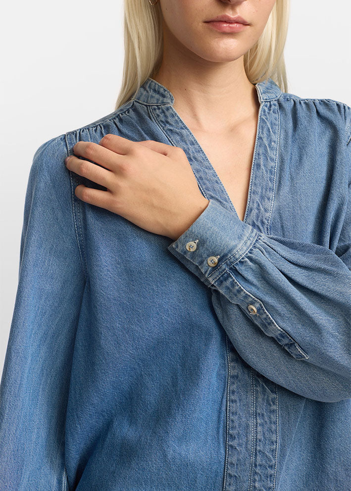 Soft Rebels Christy Bluse SR225-806 Greyish Light Blue