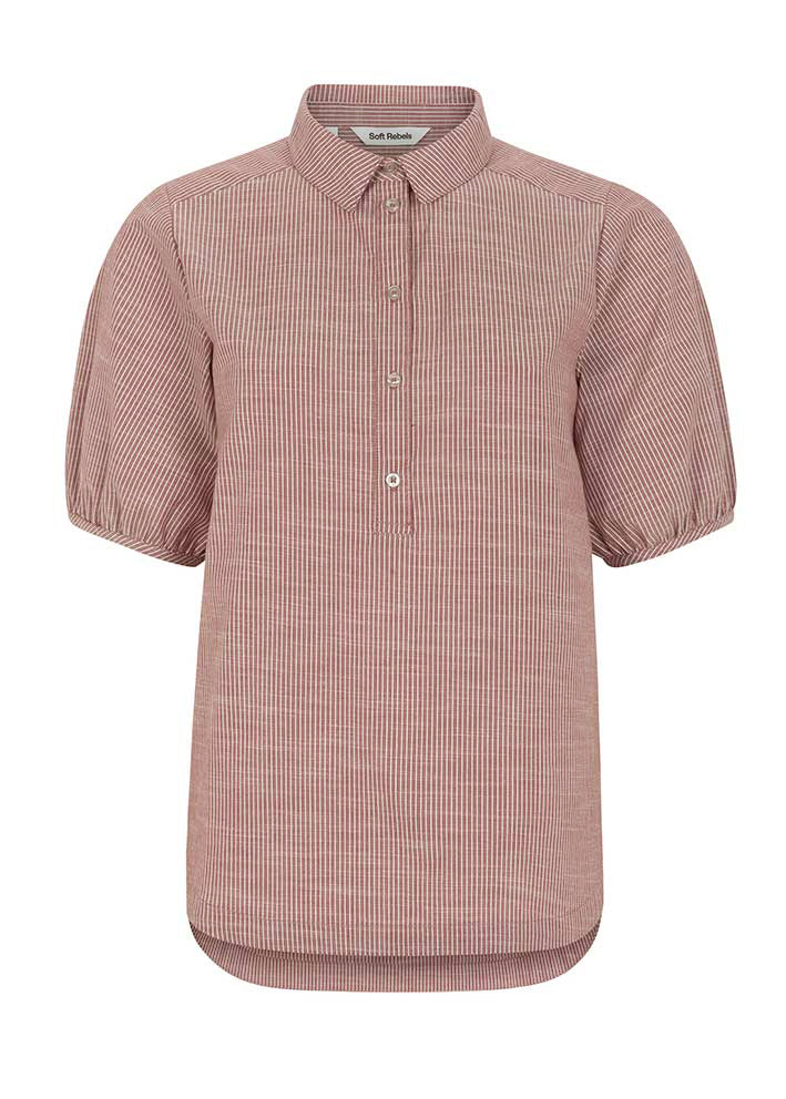 Soft Rebels Ebbi Blouse SR325-707 Brandy Brown
