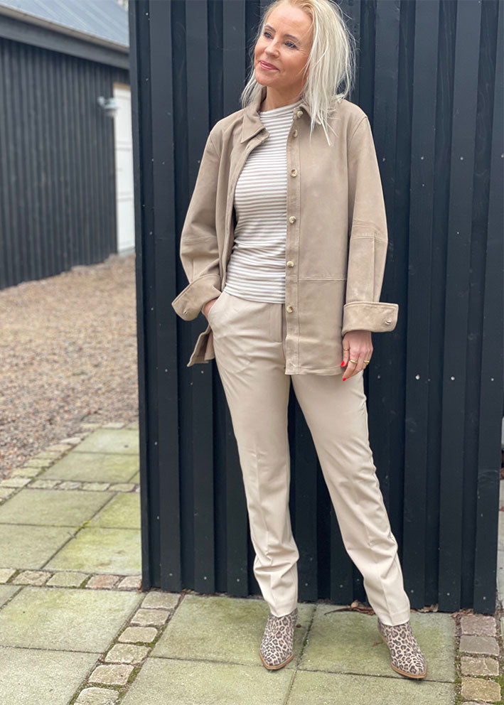 Soft Rebels Pixie Suede Jacket SR225-501 Crockery